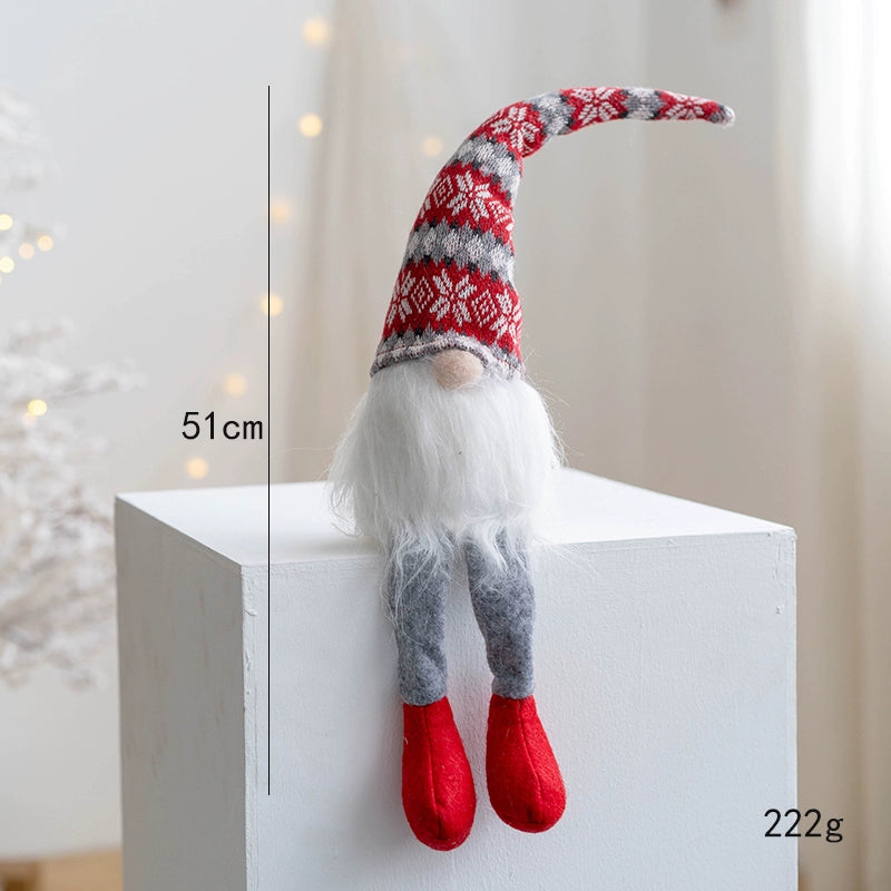 Hromeo Christmas Gift Santa Doll Furnishings Ornaments Window Desktop Bar Decorations Arrangement