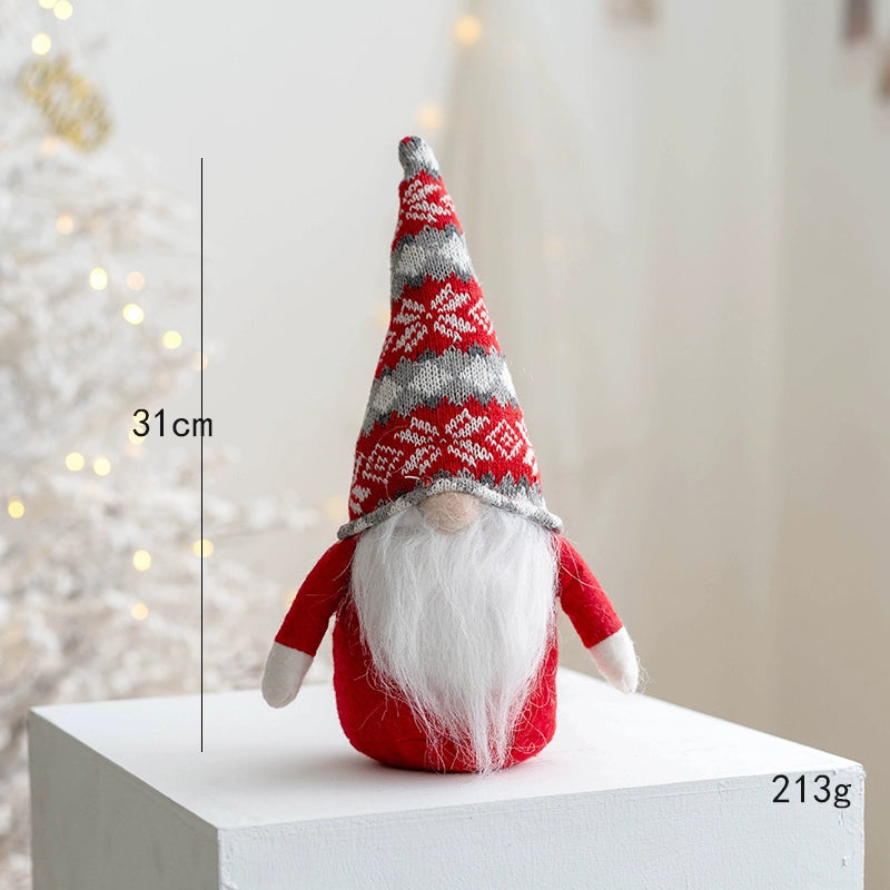 Hromeo Christmas Gift Santa Doll Furnishings Ornaments Window Desktop Bar Decorations Arrangement