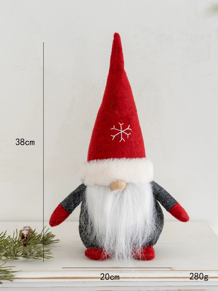 Hromeo Christmas Gift Santa Doll Furnishings Ornaments Window Desktop Bar Decorations Arrangement