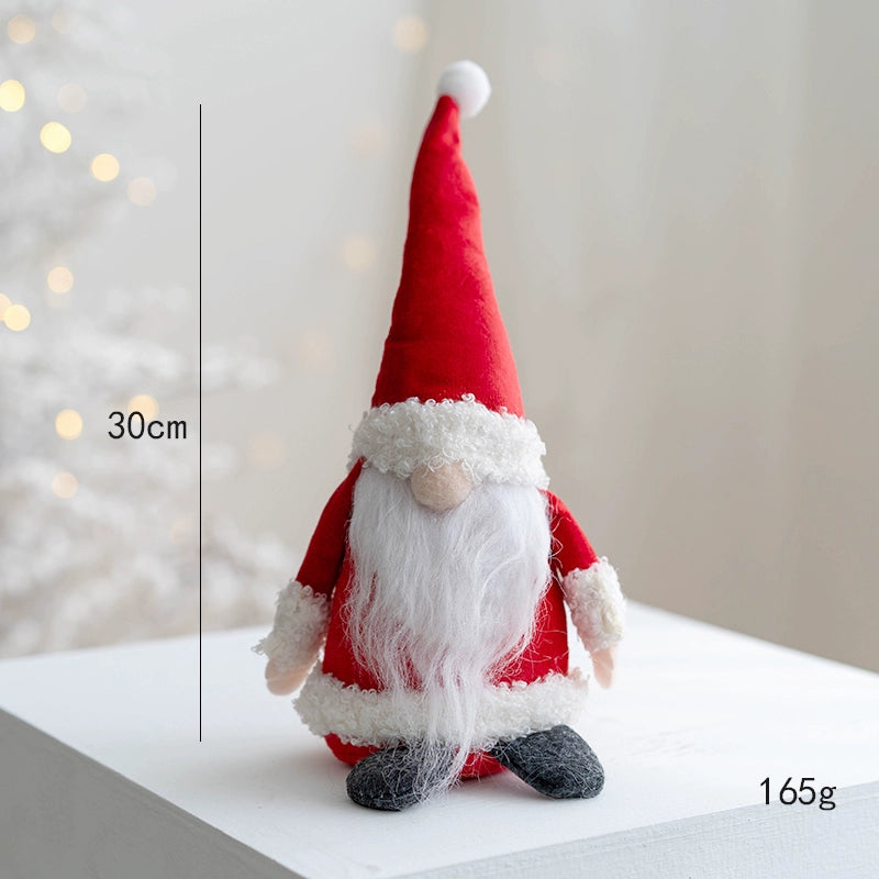 Hromeo Christmas Gift Santa Doll Furnishings Ornaments Window Desktop Bar Decorations Arrangement
