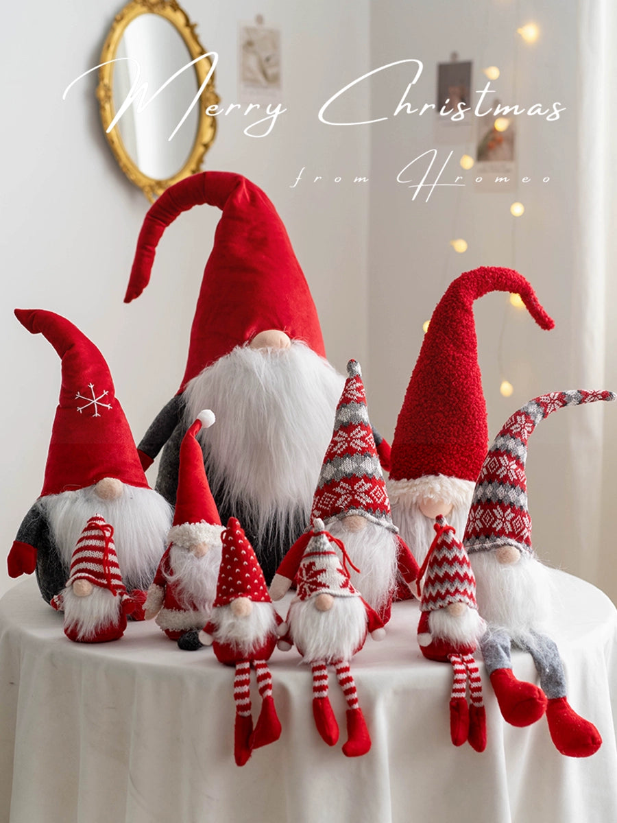 Hromeo Christmas Gift Santa Doll Furnishings Ornaments Window Desktop Bar Decorations Arrangement