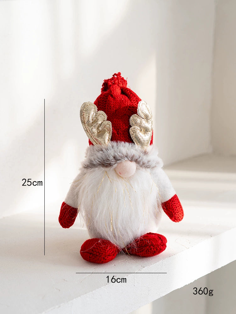 Hromeo Christmas Gift Santa Doll Furnishings Ornaments Window Desktop Bar Decorations Arrangement