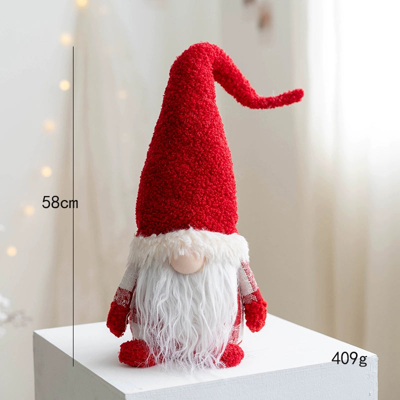 Hromeo Christmas Gift Santa Doll Furnishings Ornaments Window Desktop Bar Decorations Arrangement
