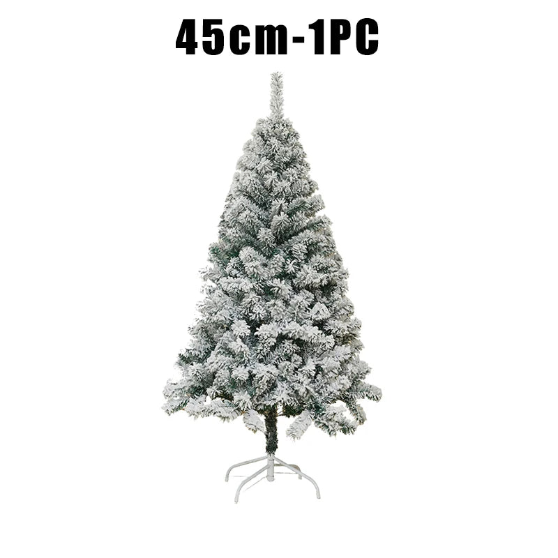 White Flocked PVC Christmas Tree Realistic Snow Effect Artificial Pine Xmas Tree for Shop Window Display Decoration