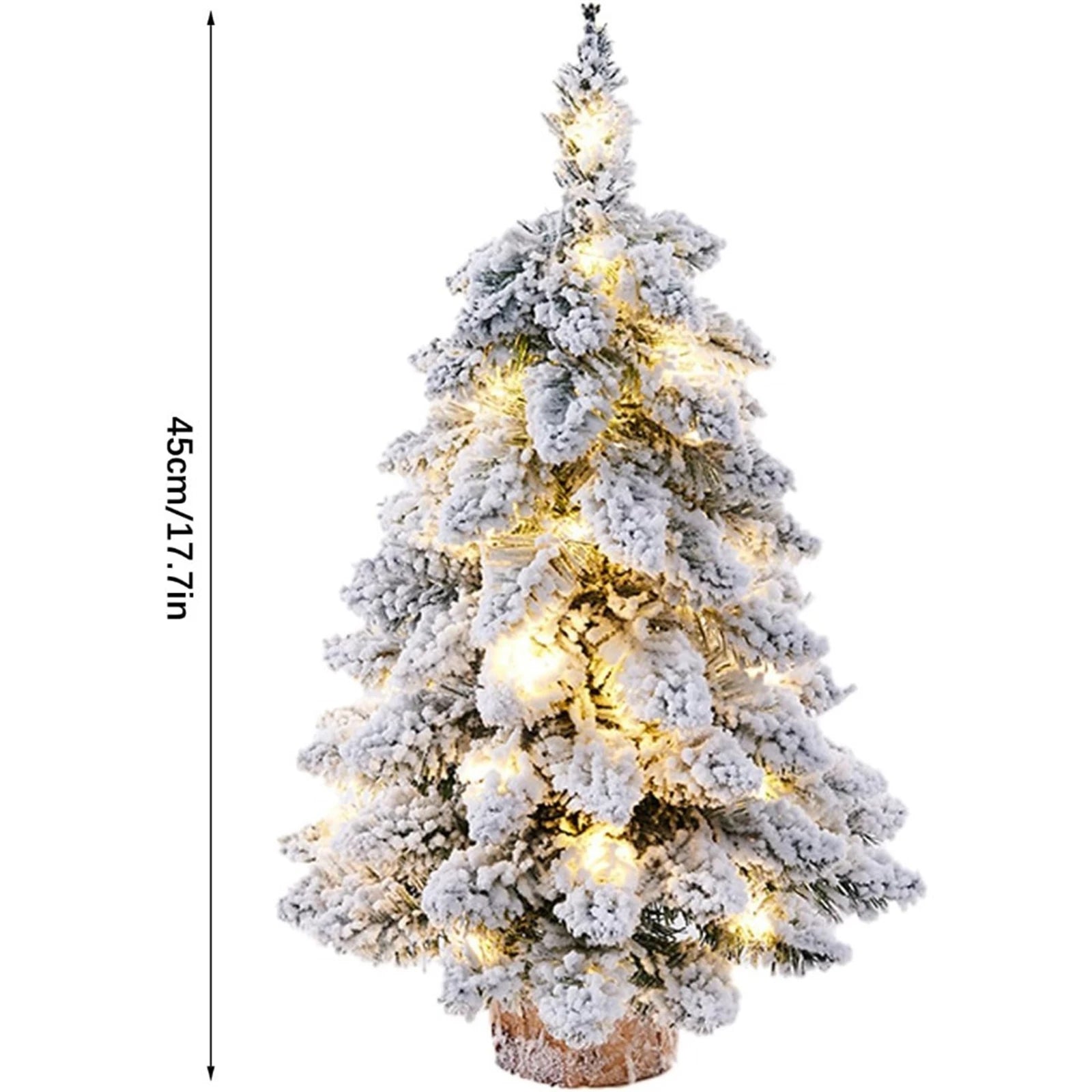 Christmas Tree Christmas Falling Snow Flocked Christmas Tree Small Tree Decoration Desktop Ornaments Party Decoration