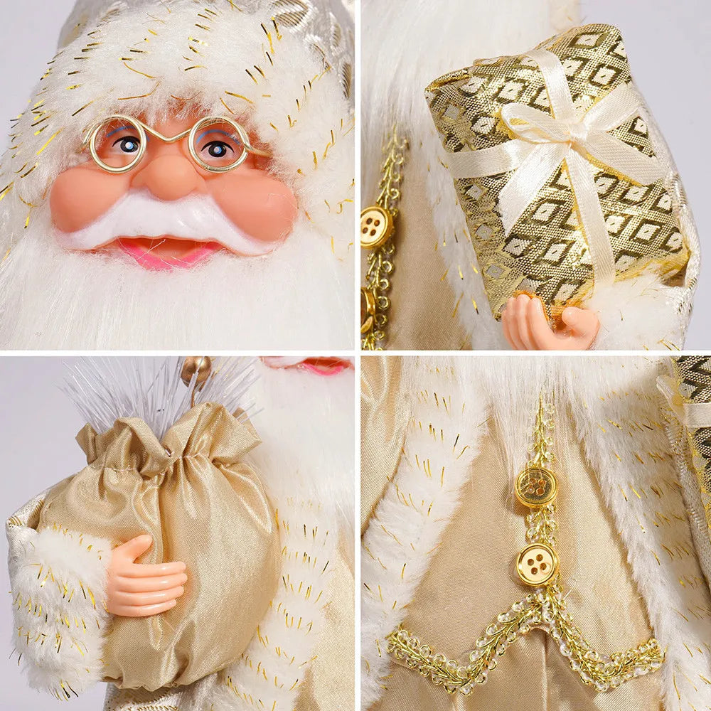 32cm Christmas 12 Inches Santa Claus Standing Posture Doll Festival Party Santa Claus Decoration Ornament